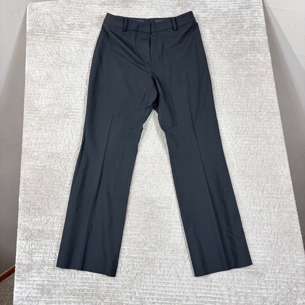 Brooks Brothers Lanificio di Tollegno Italian Wool Stretch Trousers Black Size 6